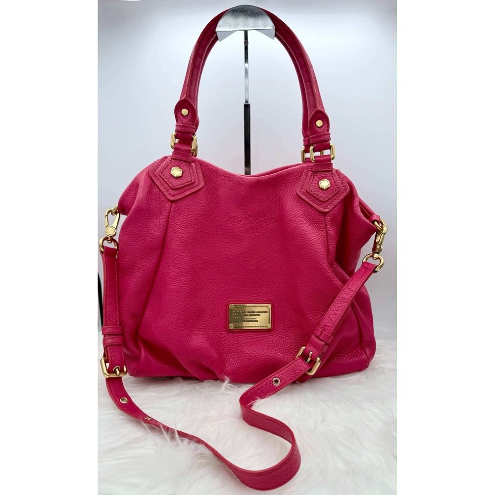 Marc by Marc Jacobs Classic Q Fran Pop Pink Leather Tote Shoulder Bag
